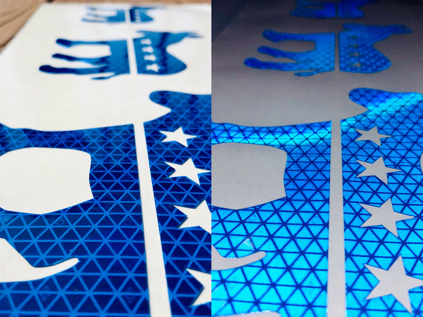 Reflective Prismatic "DNC Donkey" Sticker Oralite V98
