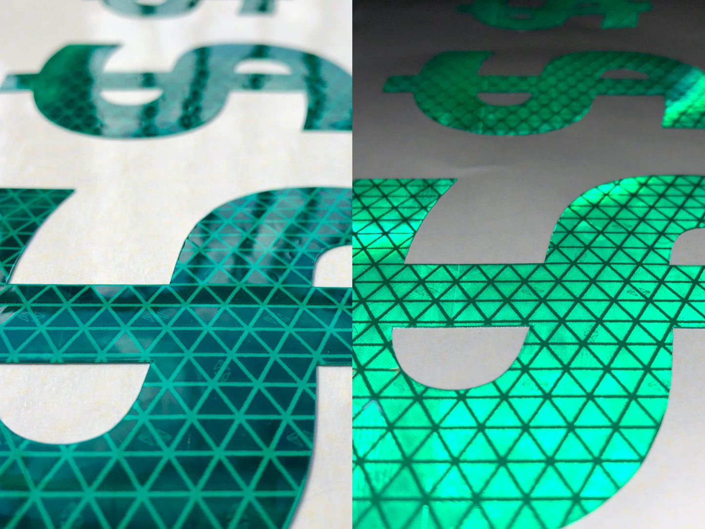 Reflective Prismatic "Dollar Sign" Sticker Oralite V98 - Reflective Pro