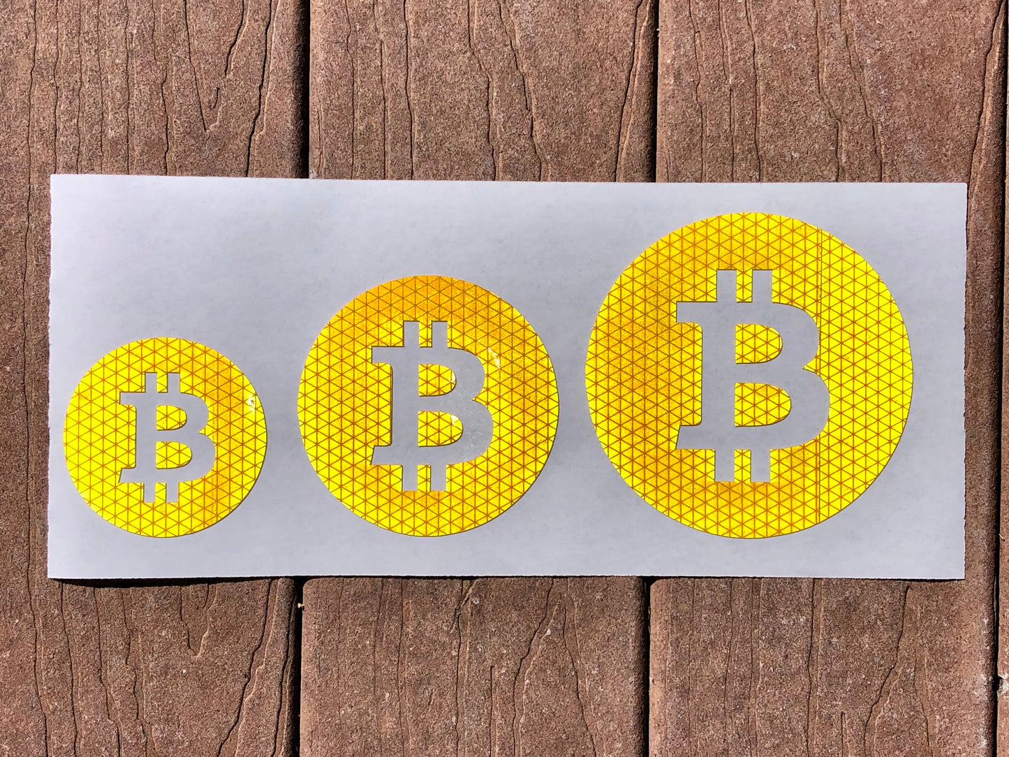 Reflective Prismatic "Bitcoin" Sticker Oralite V98