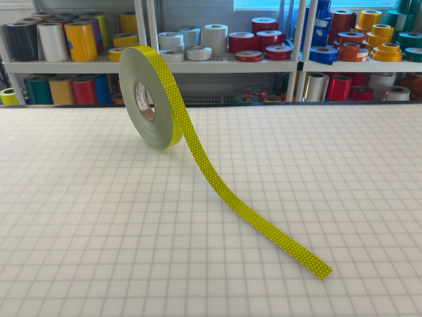 1" Inch Oralite V98 Fluorescent Lime Prismatic Reflective Tape - Reflective Pro