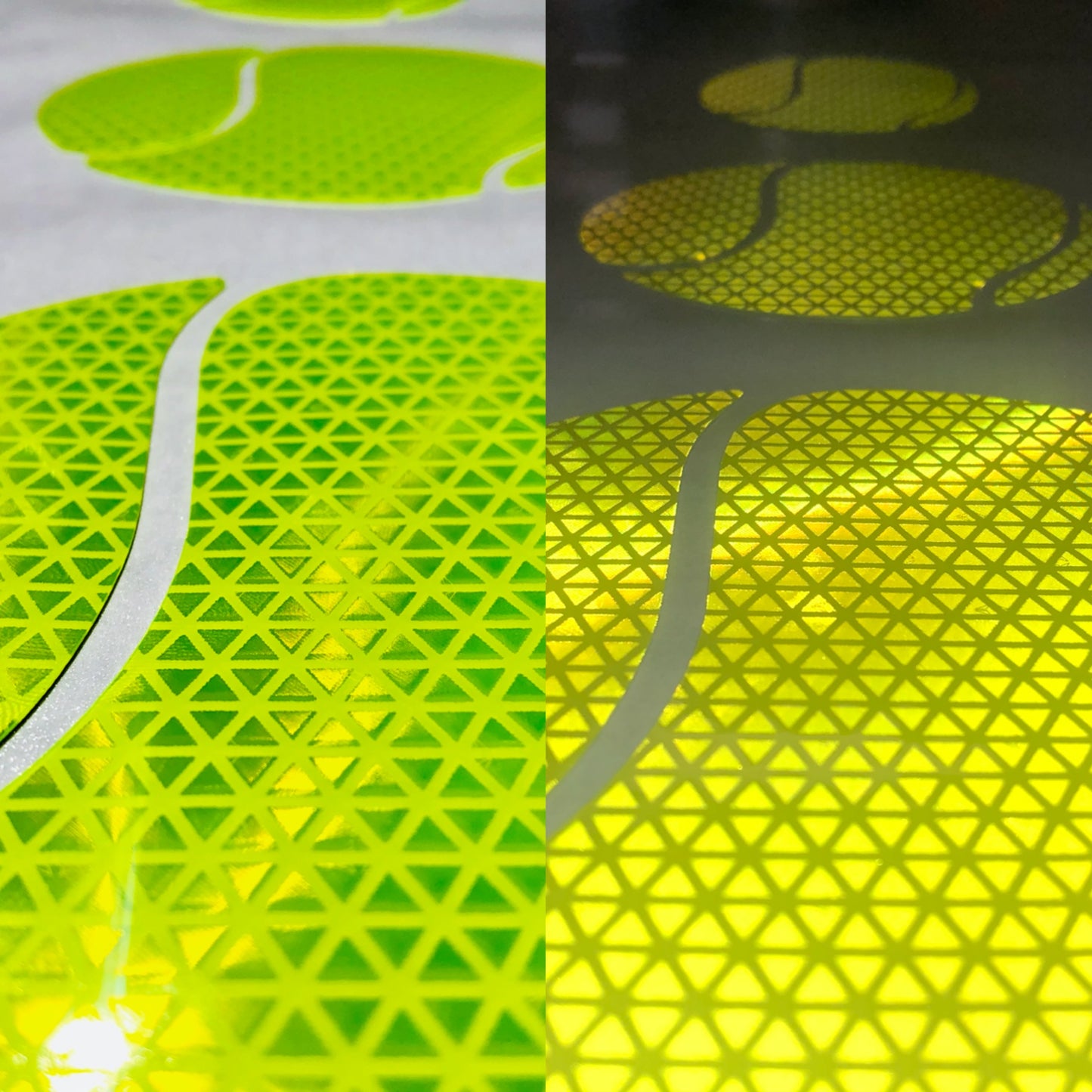 Reflective Prismatic "Tennis Ball" Sticker Oralite V98