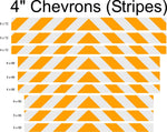 White & Orange Reflective Chevron Panel (Multiple Sizes) - Reflective Pro