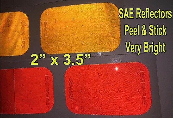 2 x 3.5 SAE Oralite Reflective Rectangles V32 Type 5 Reflectors