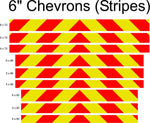 School Bus Yellow & Red Reflective Chevron Panel (Multiple Sizes) - Reflective Pro