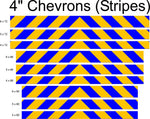 Blue & Gold Reflective Chevron Panel (Multiple Sizes) - Reflective Pro