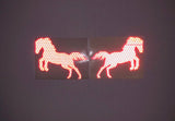 5.25"x 4.25" Reflective Rearing Horses (Multiple Colors) Left or Right - Reflective Pro