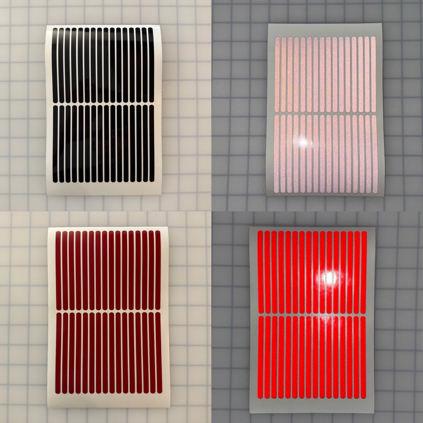 32 Reflective 0.25" x 4" ELG Strips - Reflective Pro