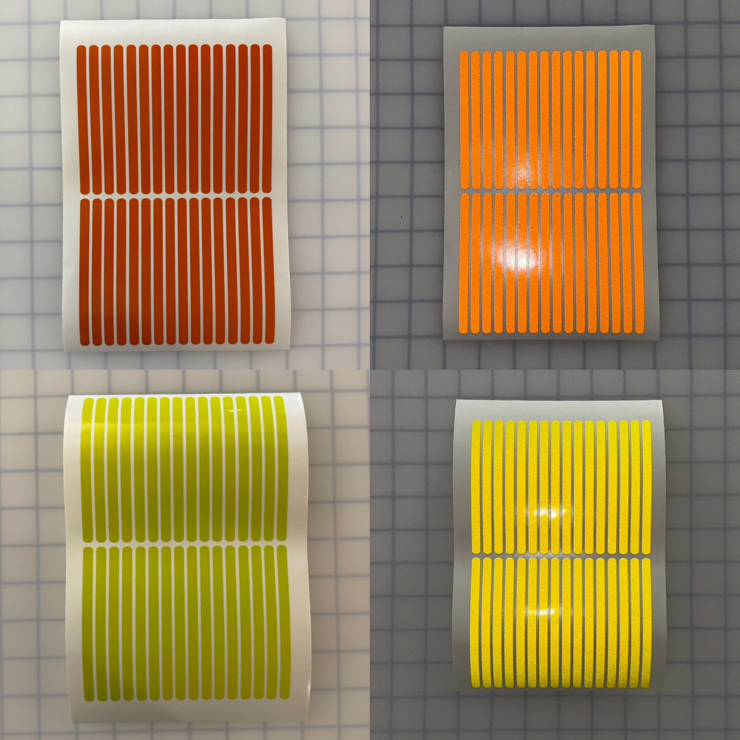 32 Reflective 0.25" x 4" ELG Strips - Reflective Pro