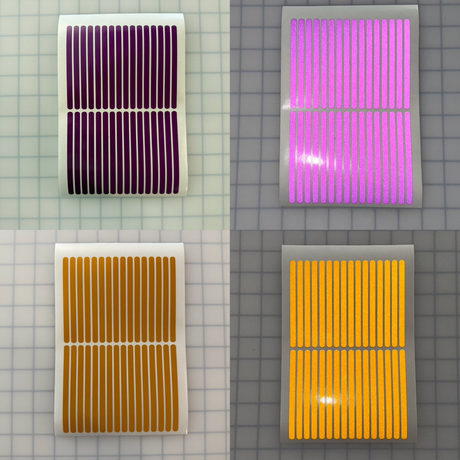 32 Reflective 0.25" x 4" ELG Strips - Reflective Pro