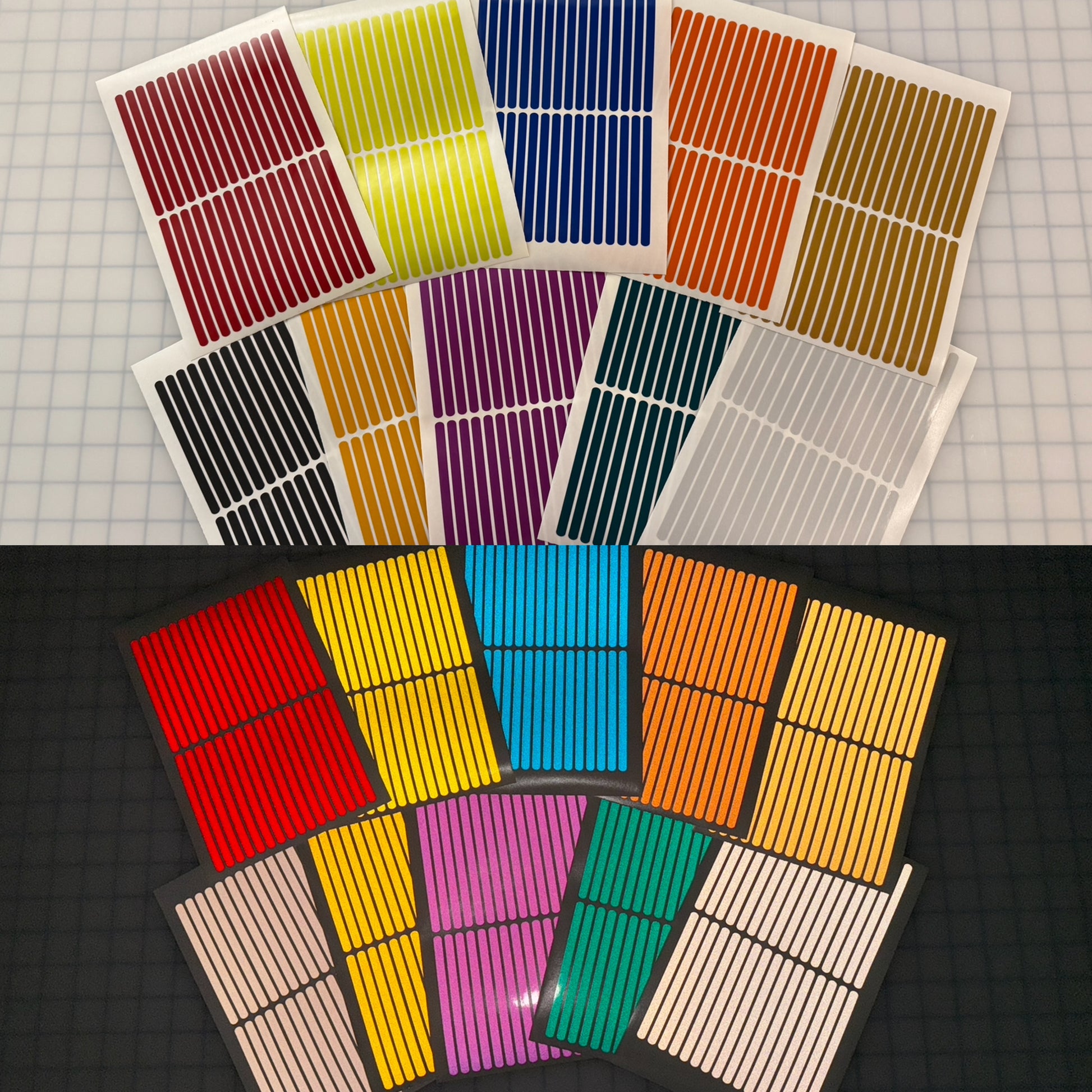 32 Reflective 0.25" x 4" ELG Strips - Reflective Pro