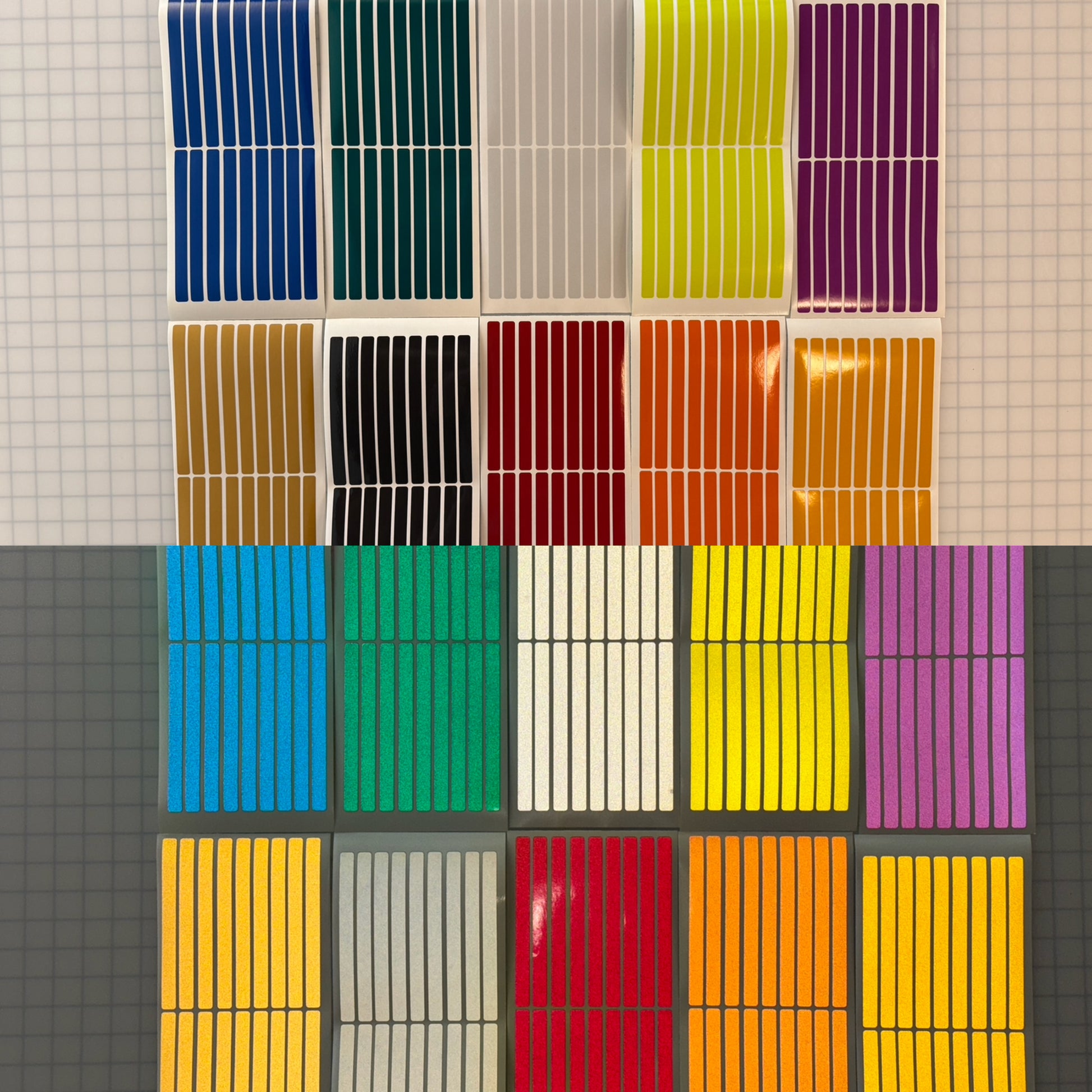 18 Reflective 0.5" x 6" ELG Strips - Reflective Pro