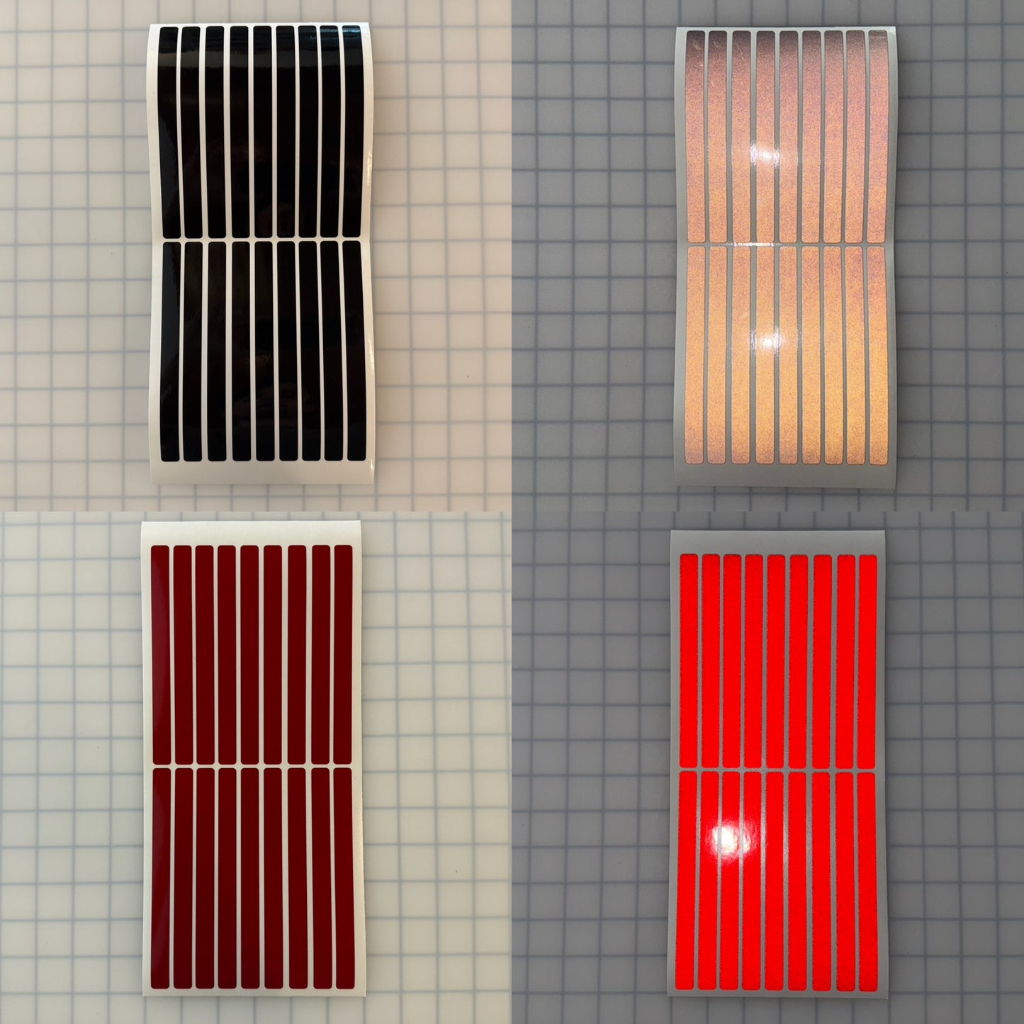 18 Reflective 0.5" x 6" ELG Strips - Reflective Pro