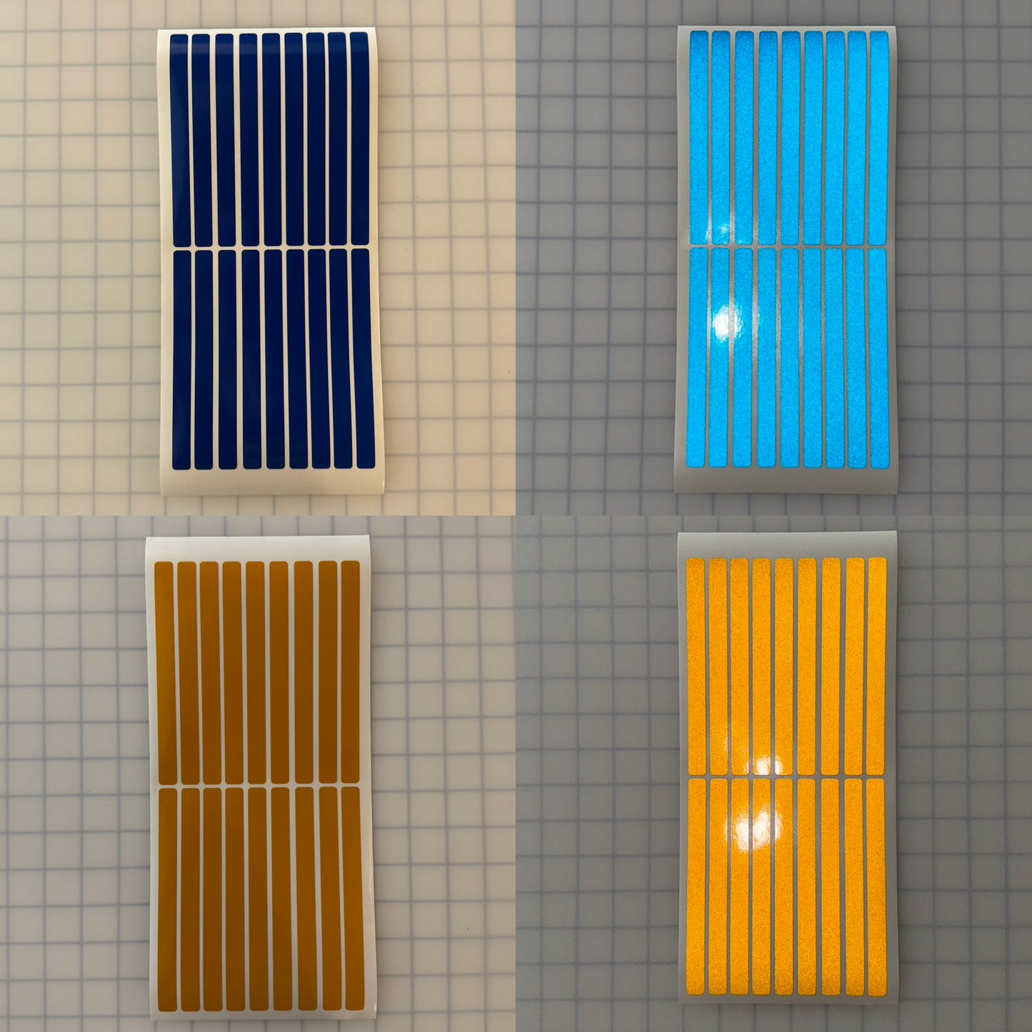 18 Reflective 0.5" x 6" ELG Strips - Reflective Pro