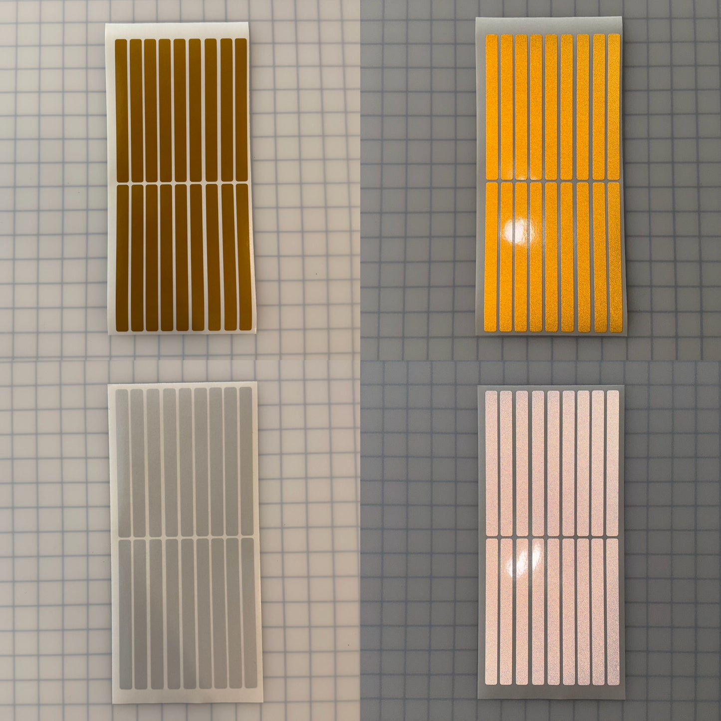 18 Reflective 0.5" x 6" ELG Strips - Reflective Pro