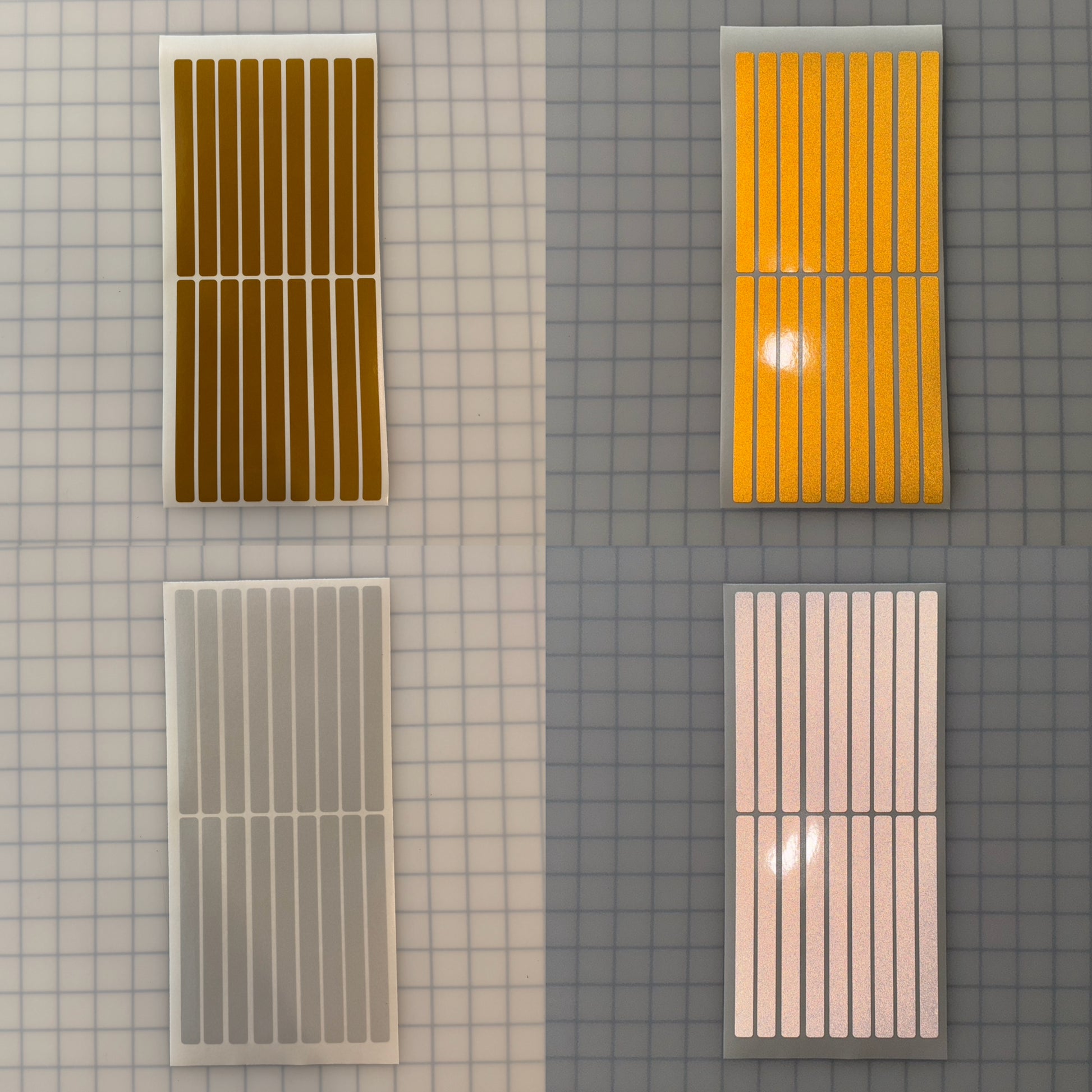 18 Reflective 0.5" x 6" ELG Strips - Reflective Pro