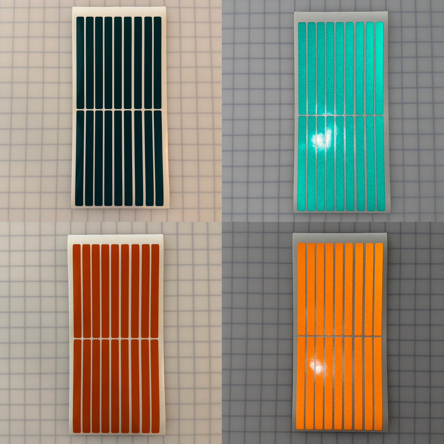 18 Reflective 0.5" x 6" ELG Strips - Reflective Pro