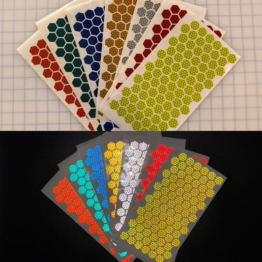 84 Reflective 0.75" V98 Prismatic Hexagons