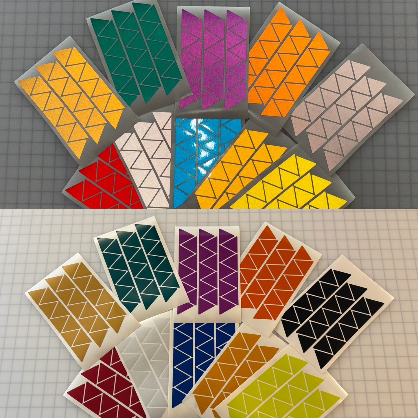 27 Reflective 1.5" ELG Triangles - Reflective Pro