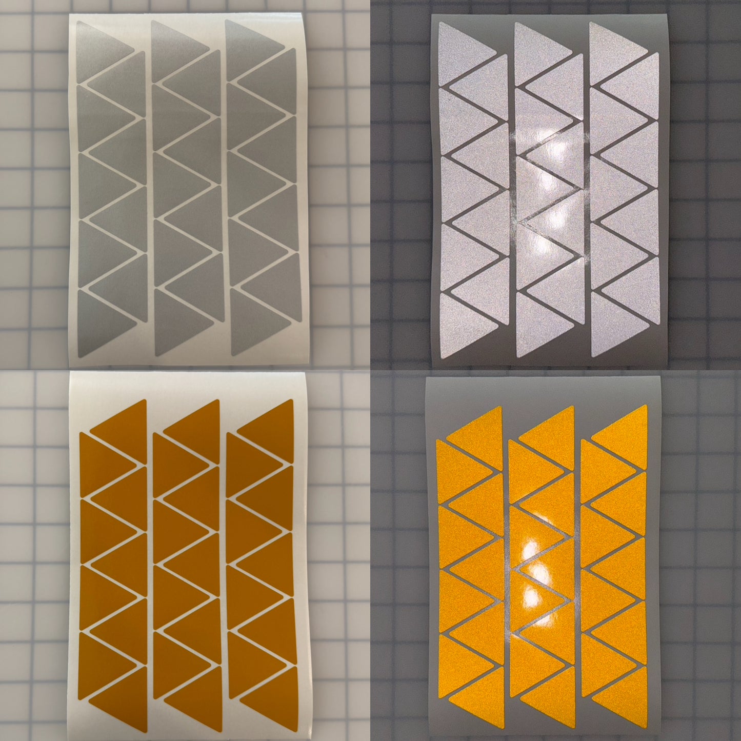 27 Reflective 1.5" ELG Triangles - Reflective Pro