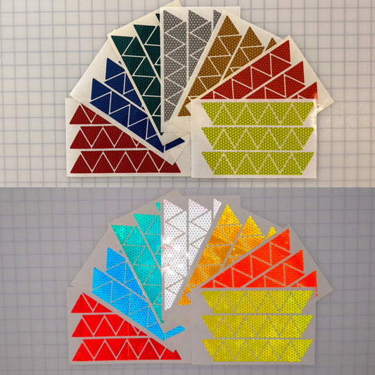 27 Reflective 1.5" V98 Prismatic Triangles