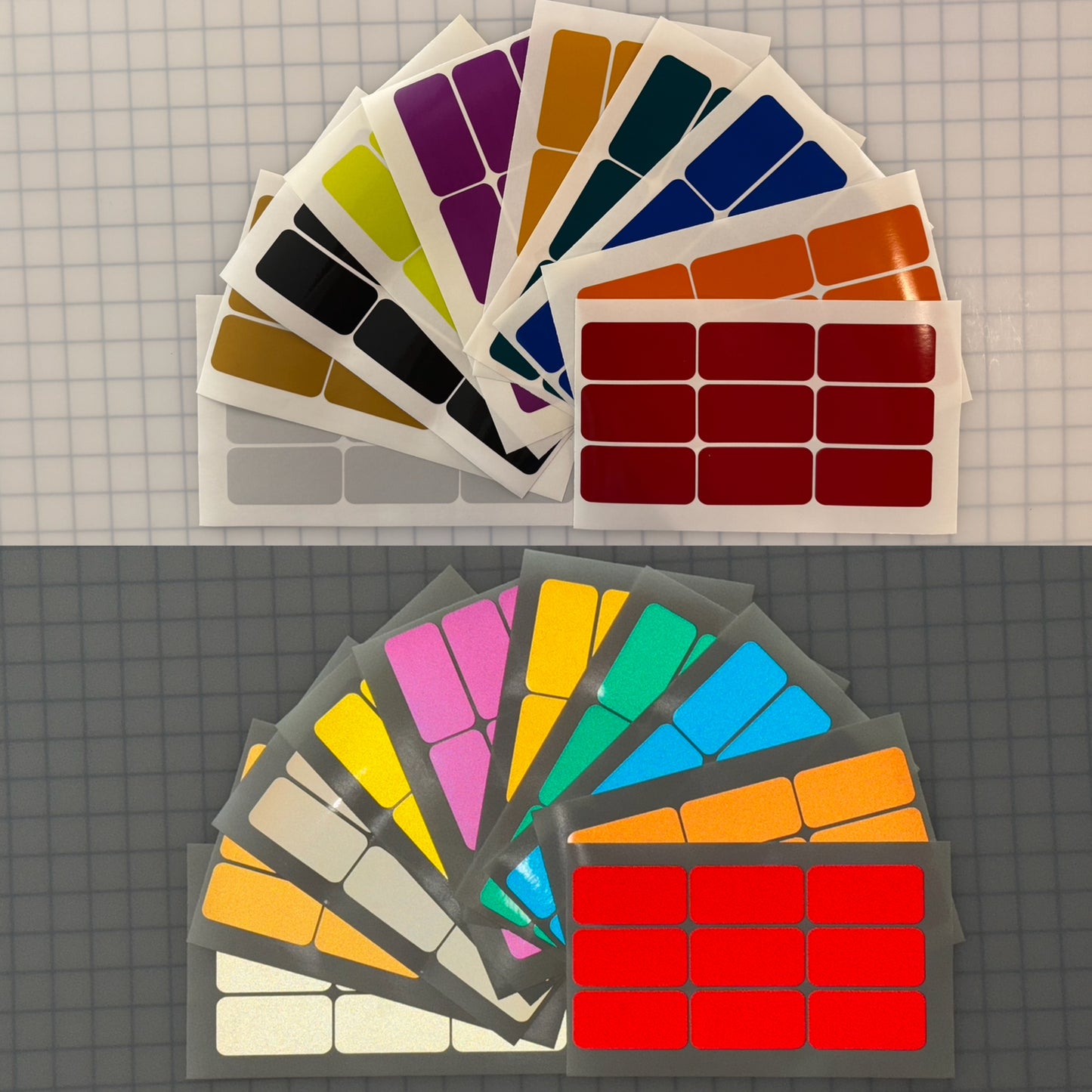 9 Reflective 1.5" x 3" ELG Rectangles