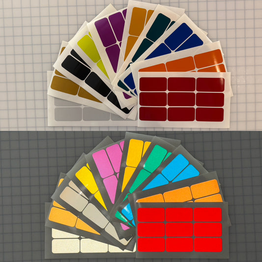 9 Reflective 1.5" x 3" ELG Rectangles