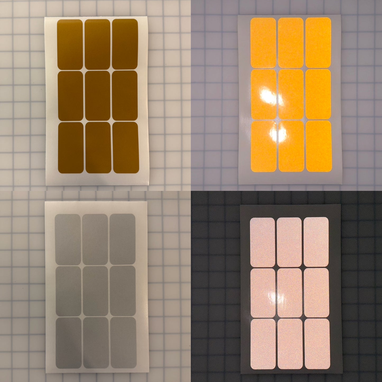9 Reflective 1.5" x 3" ELG Rectangles