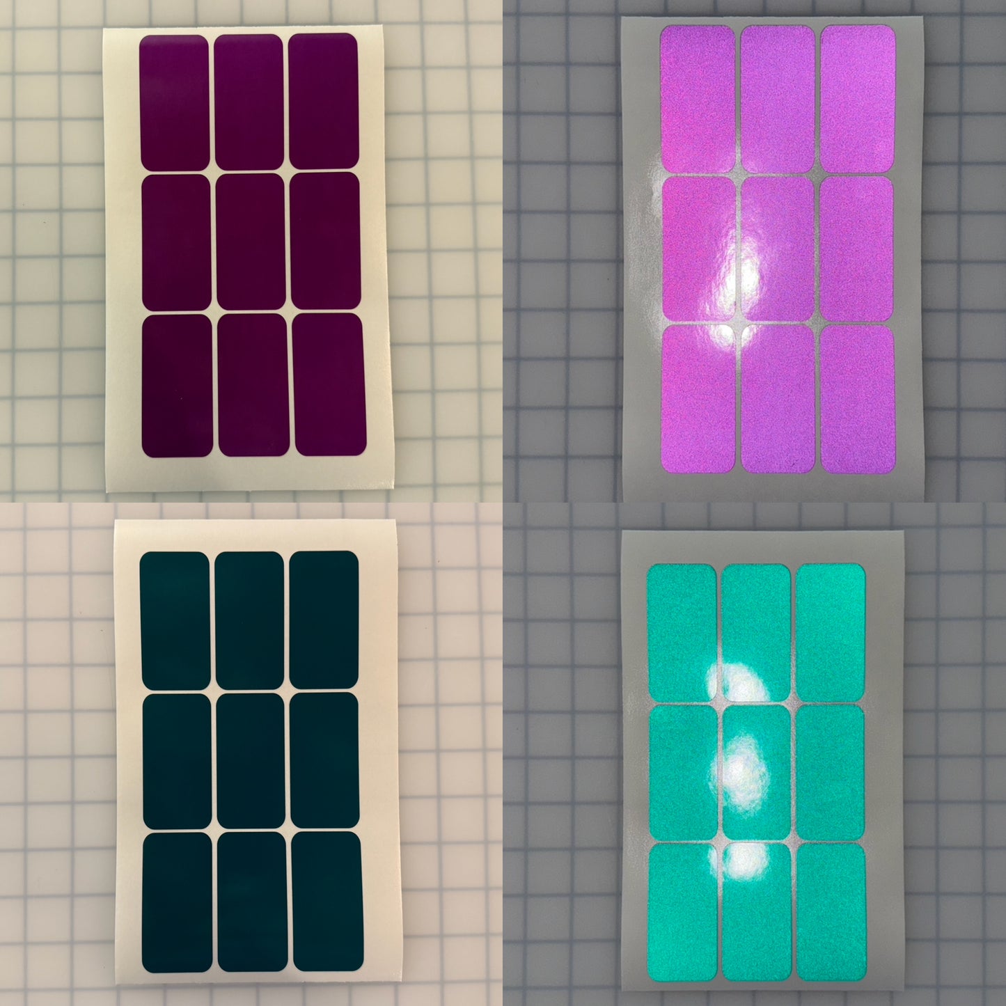 9 Reflective 1.5" x 3" ELG Rectangles