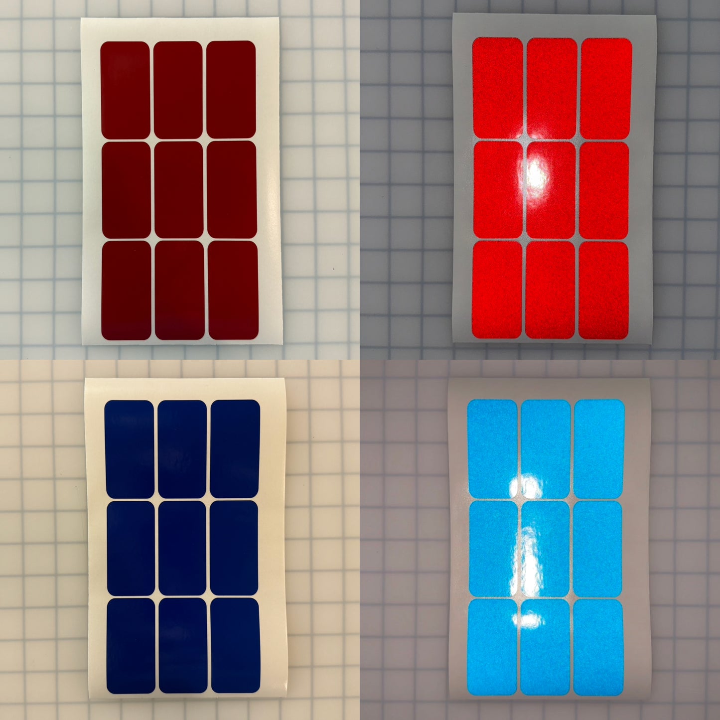 9 Reflective 1.5" x 3" ELG Rectangles