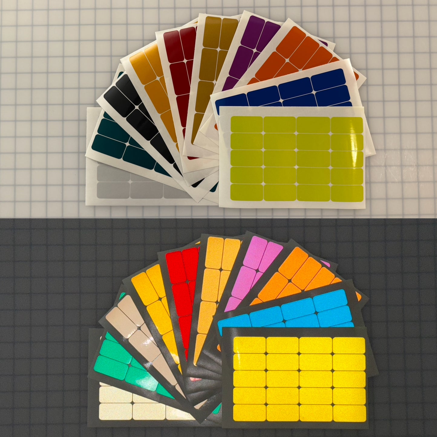 20 Reflective 1" x 2" ELG Rectangles