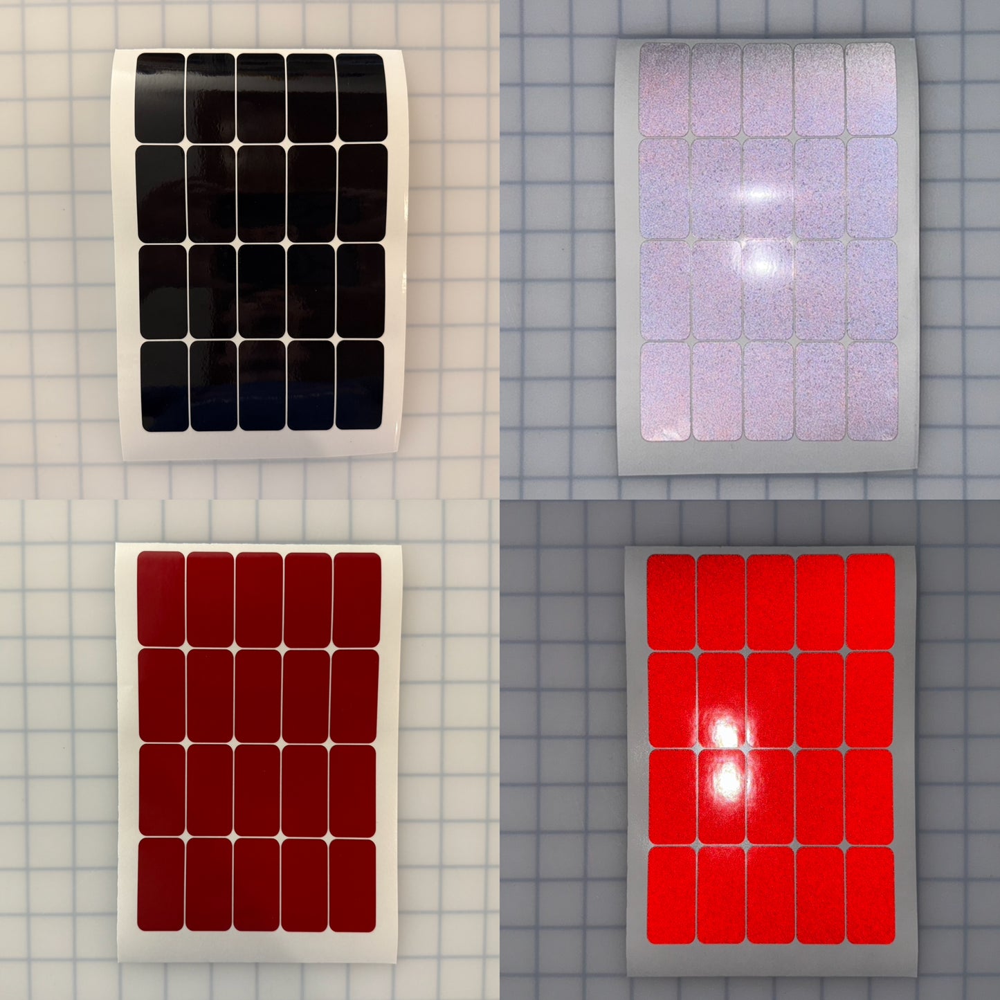20 Reflective 1" x 2" ELG Rectangles