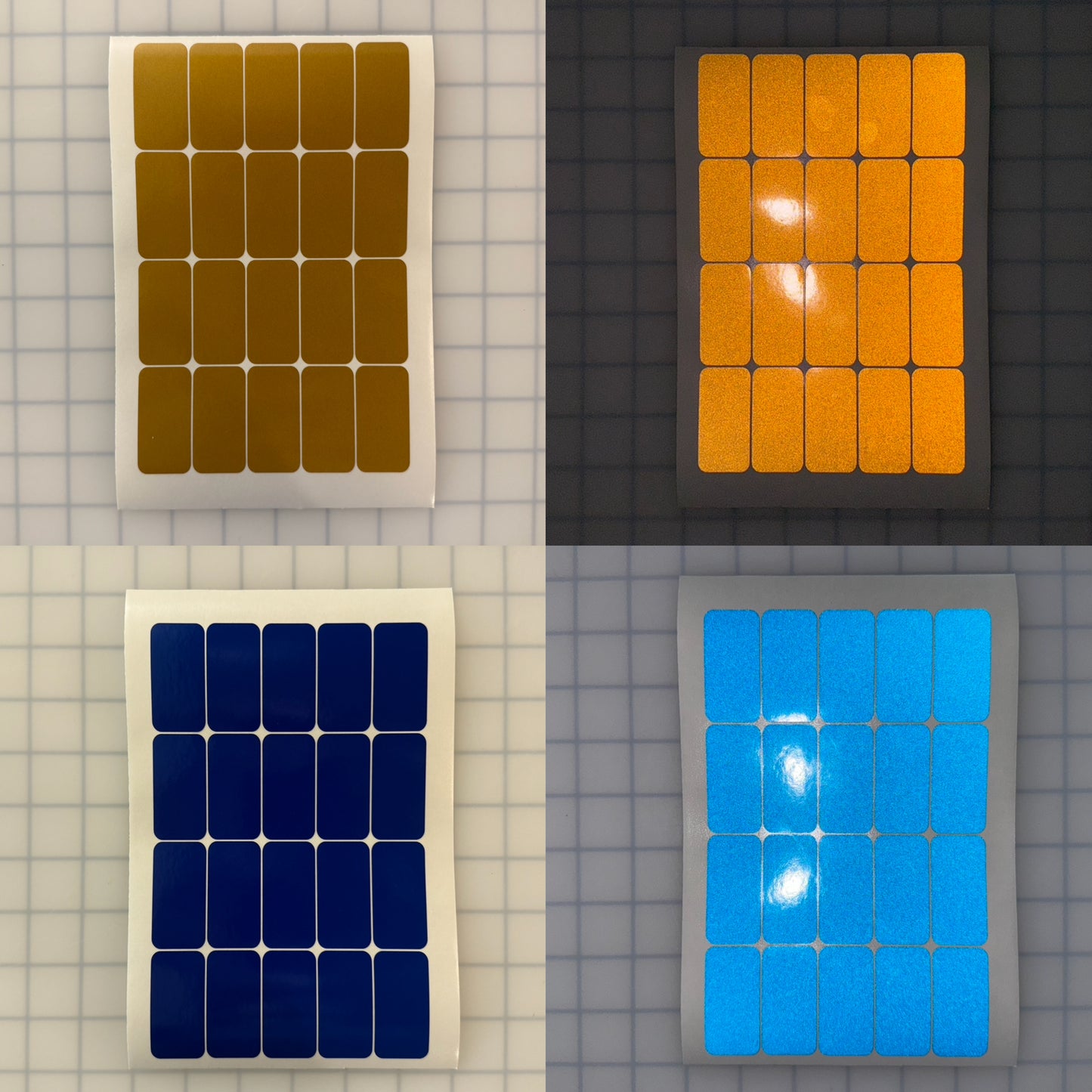 20 Reflective 1" x 2" ELG Rectangles