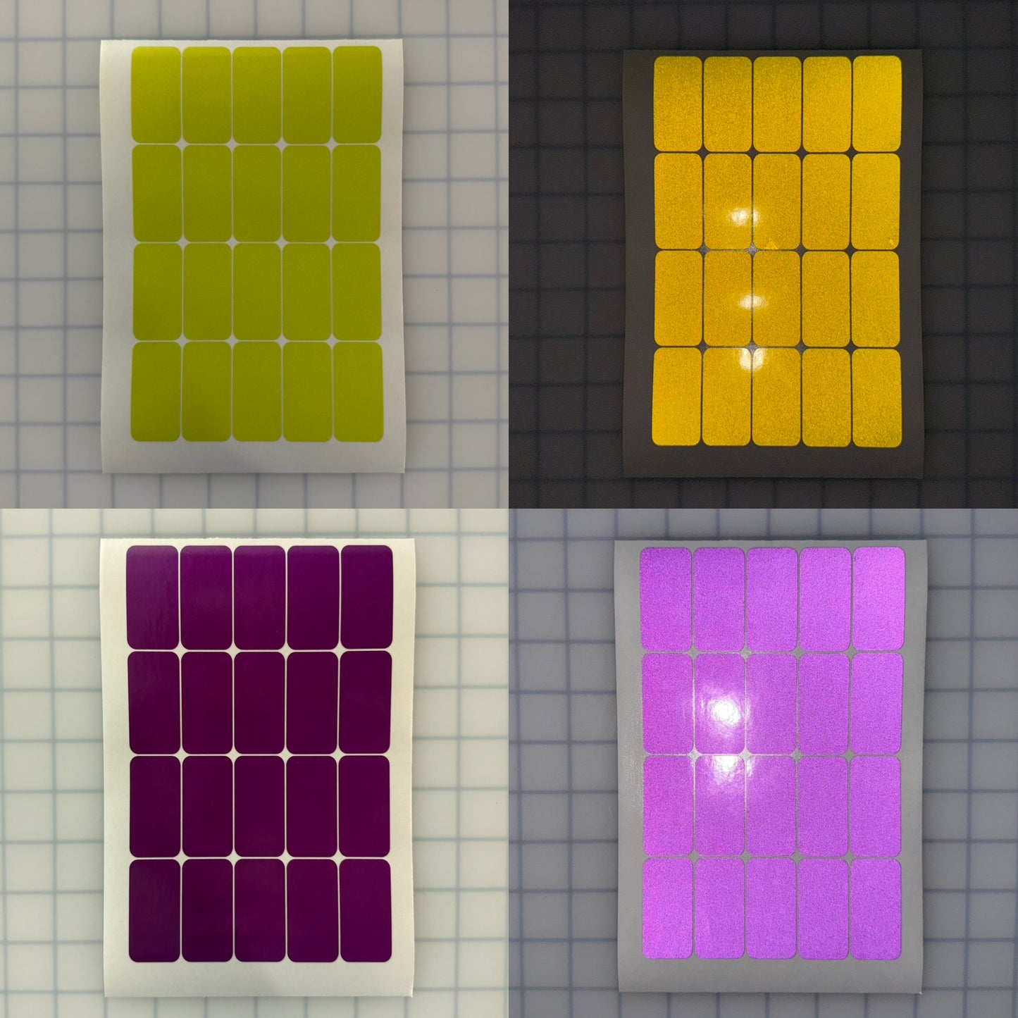 20 Reflective 1" x 2" ELG Rectangles