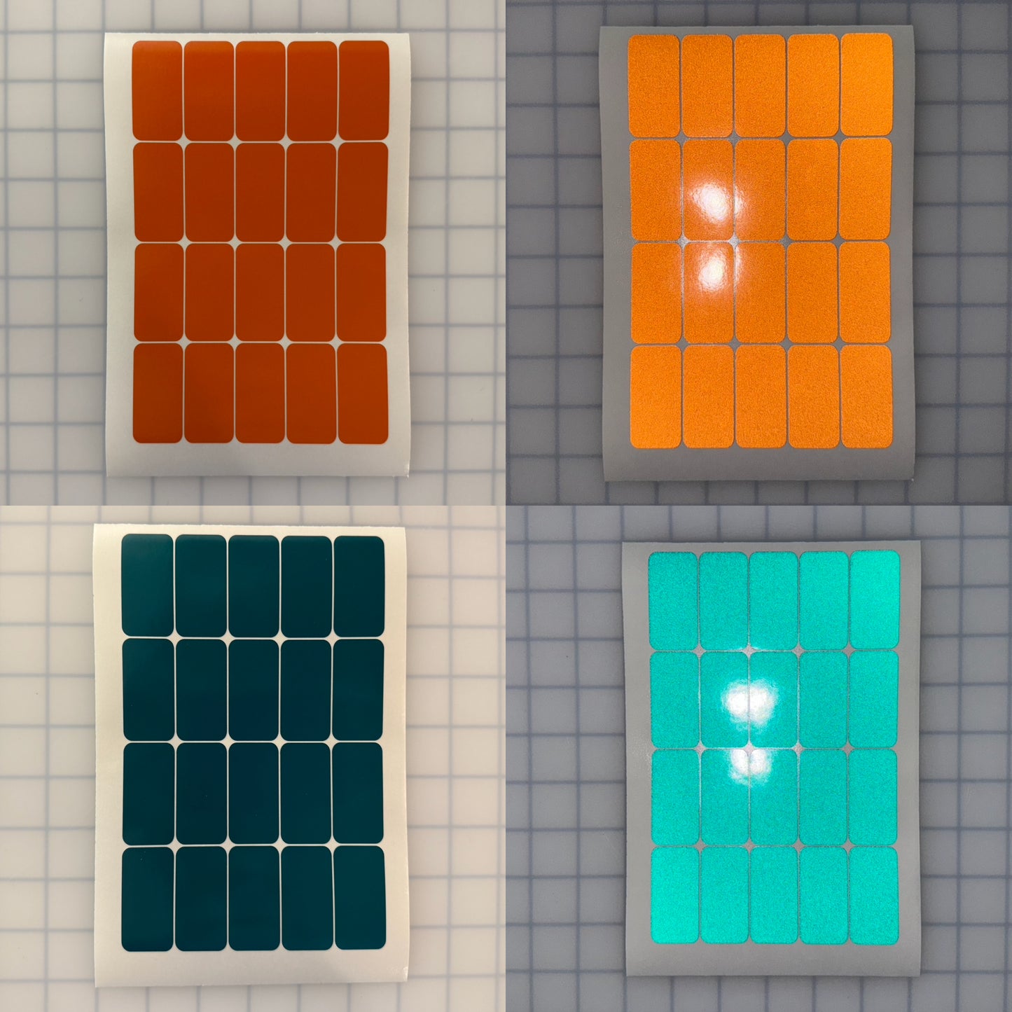 20 Reflective 1" x 2" ELG Rectangles