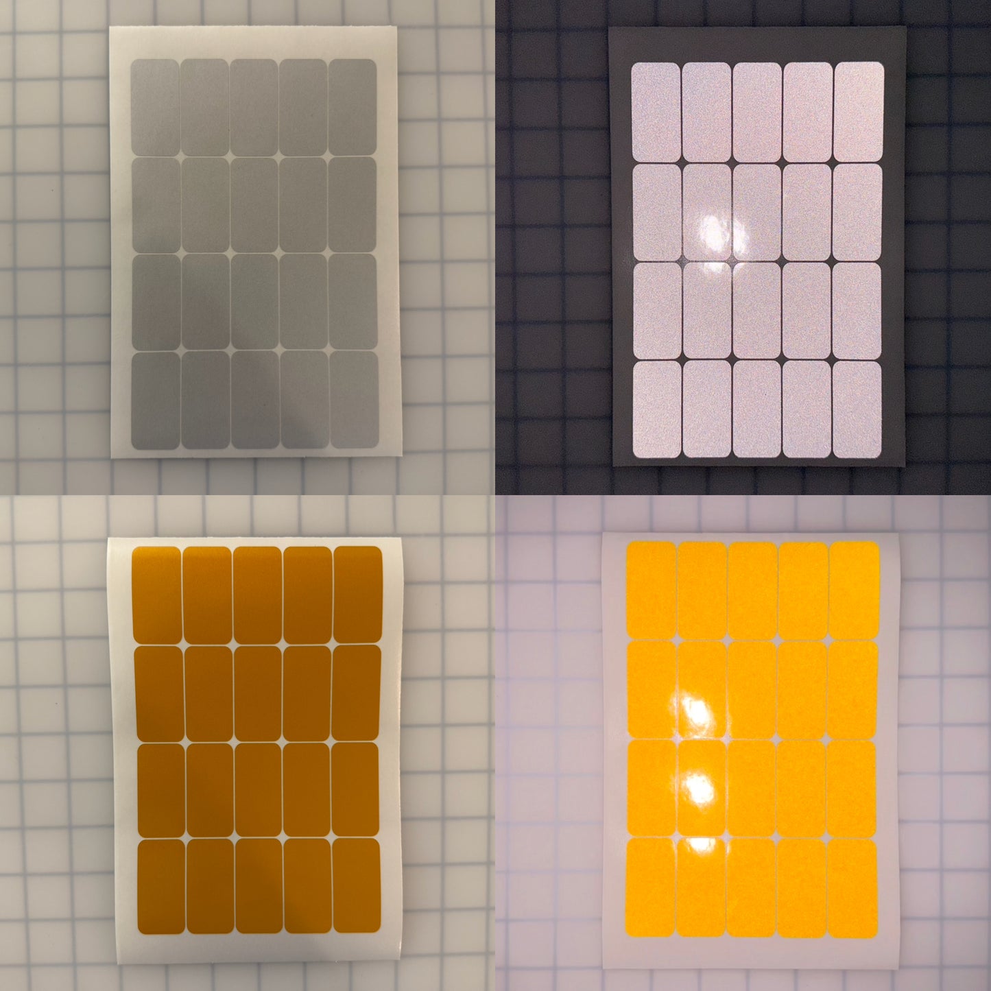 20 Reflective 1" x 2" ELG Rectangles