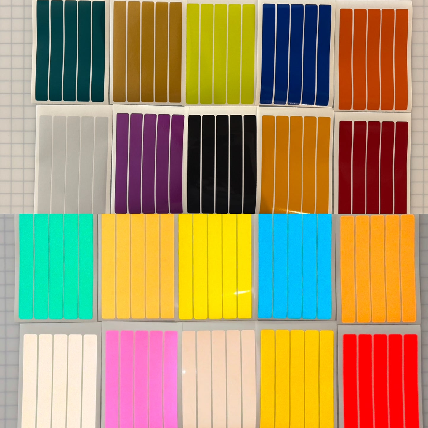 5 Reflective 1" x 8" ELG Strips