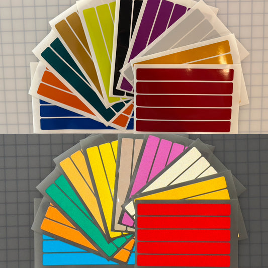 5 Reflective 1" x 8" ELG Strips