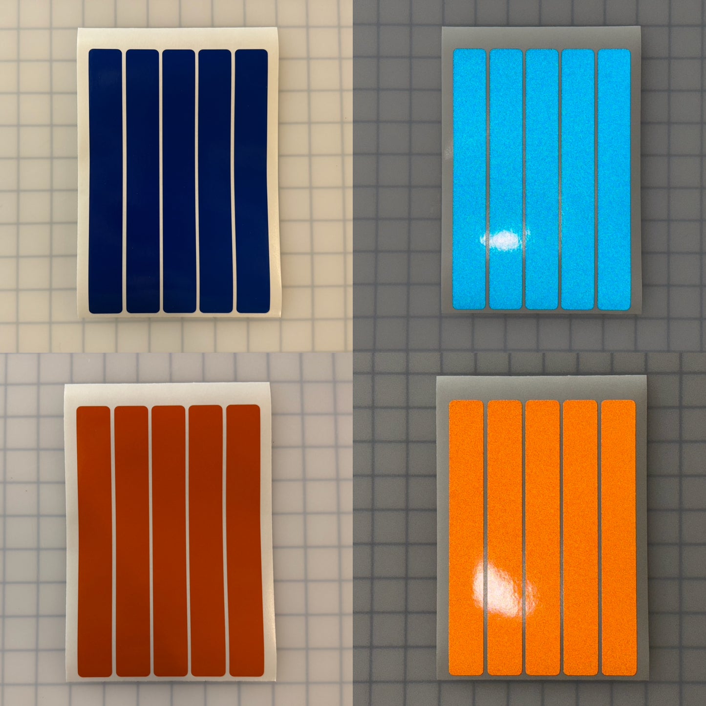 5 Reflective 1" x 8" ELG Strips