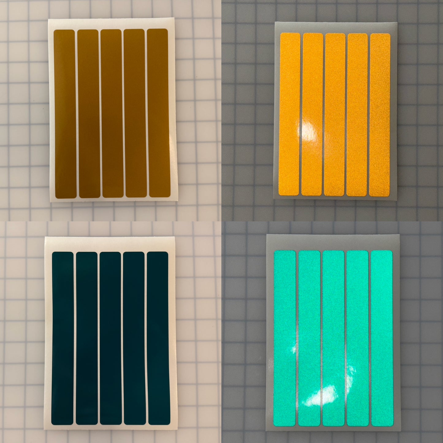 5 Reflective 1" x 8" ELG Strips