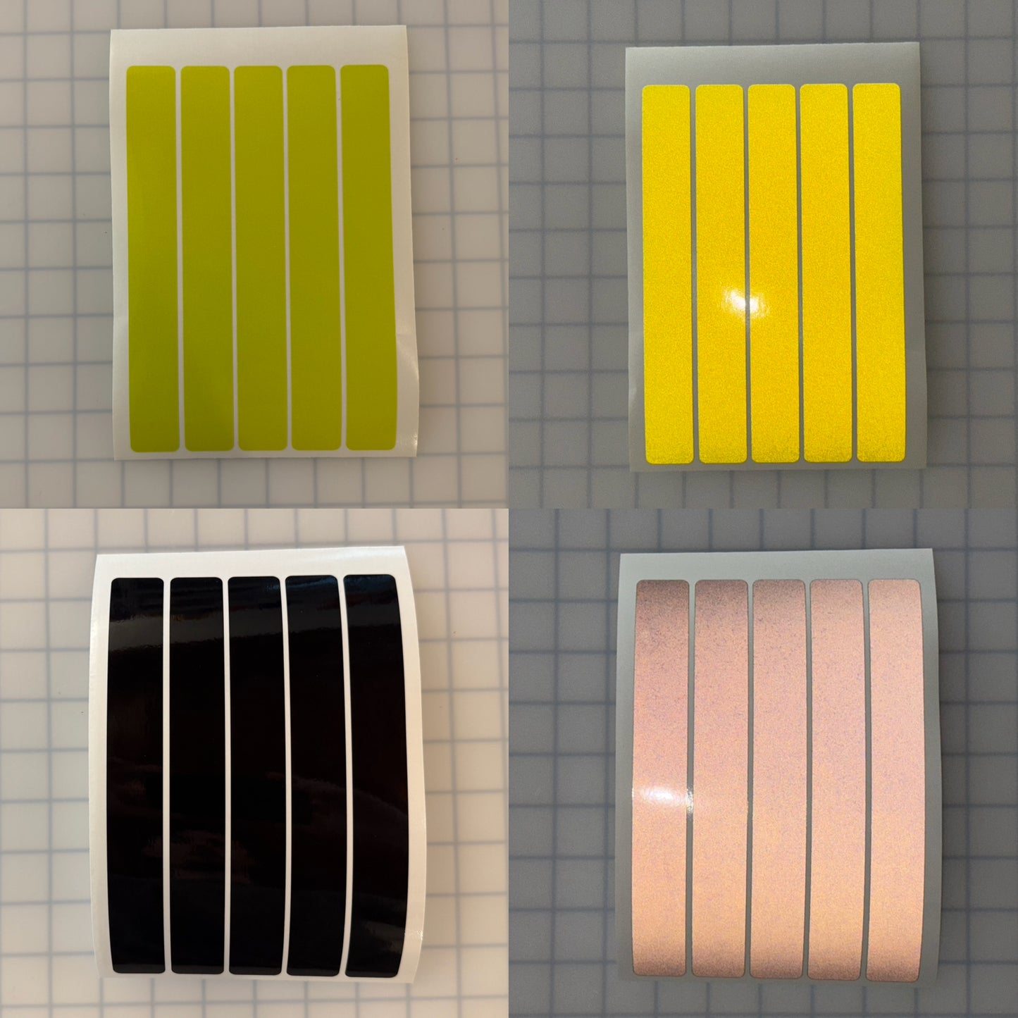 5 Reflective 1" x 8" ELG Strips