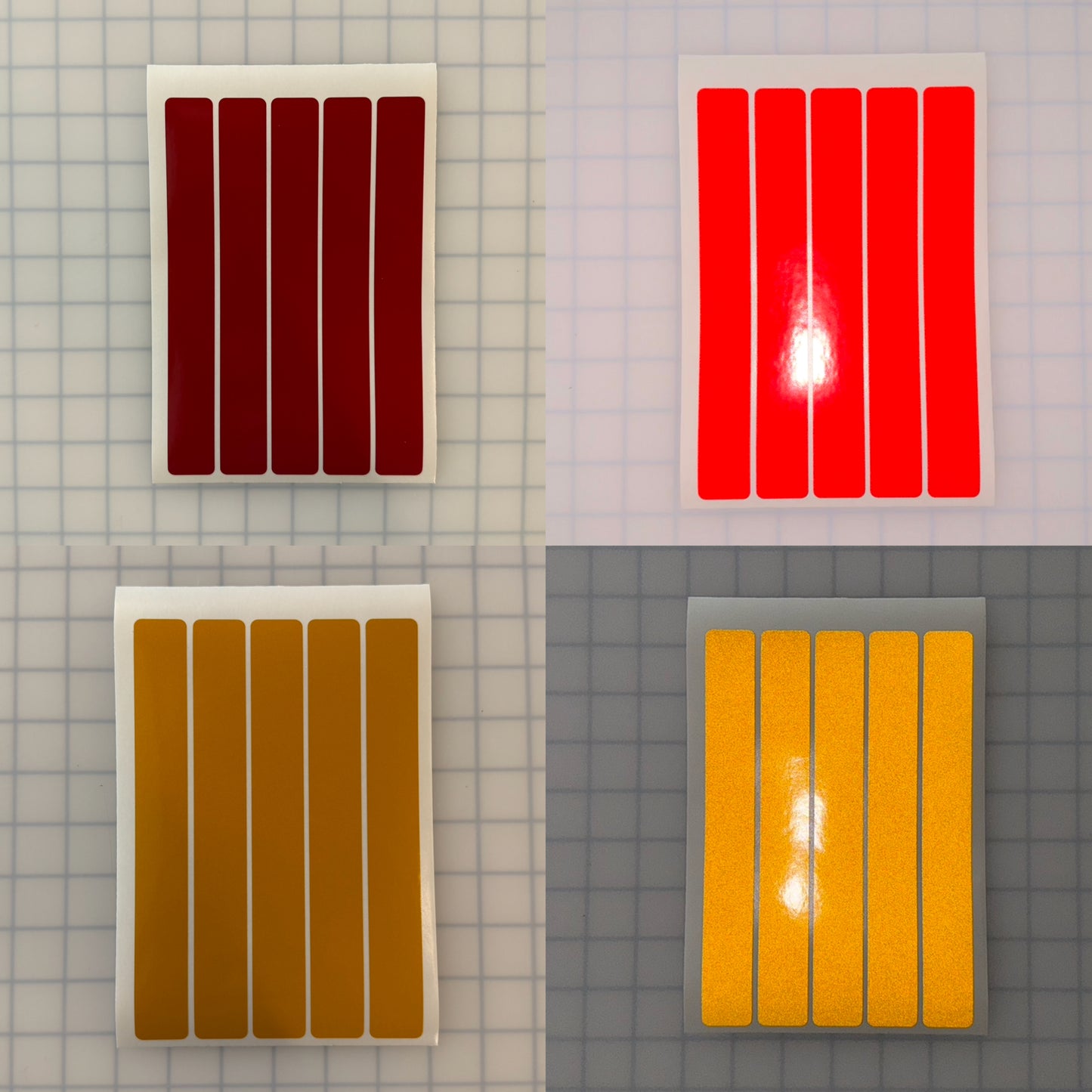 5 Reflective 1" x 8" ELG Strips