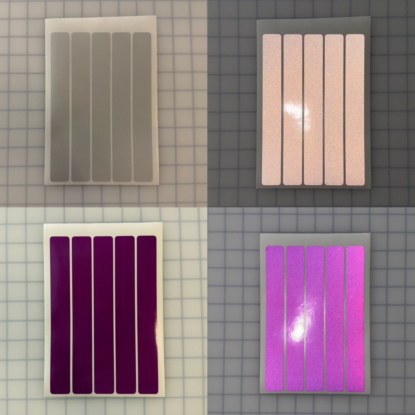 5 Reflective 1" x 8" ELG Strips