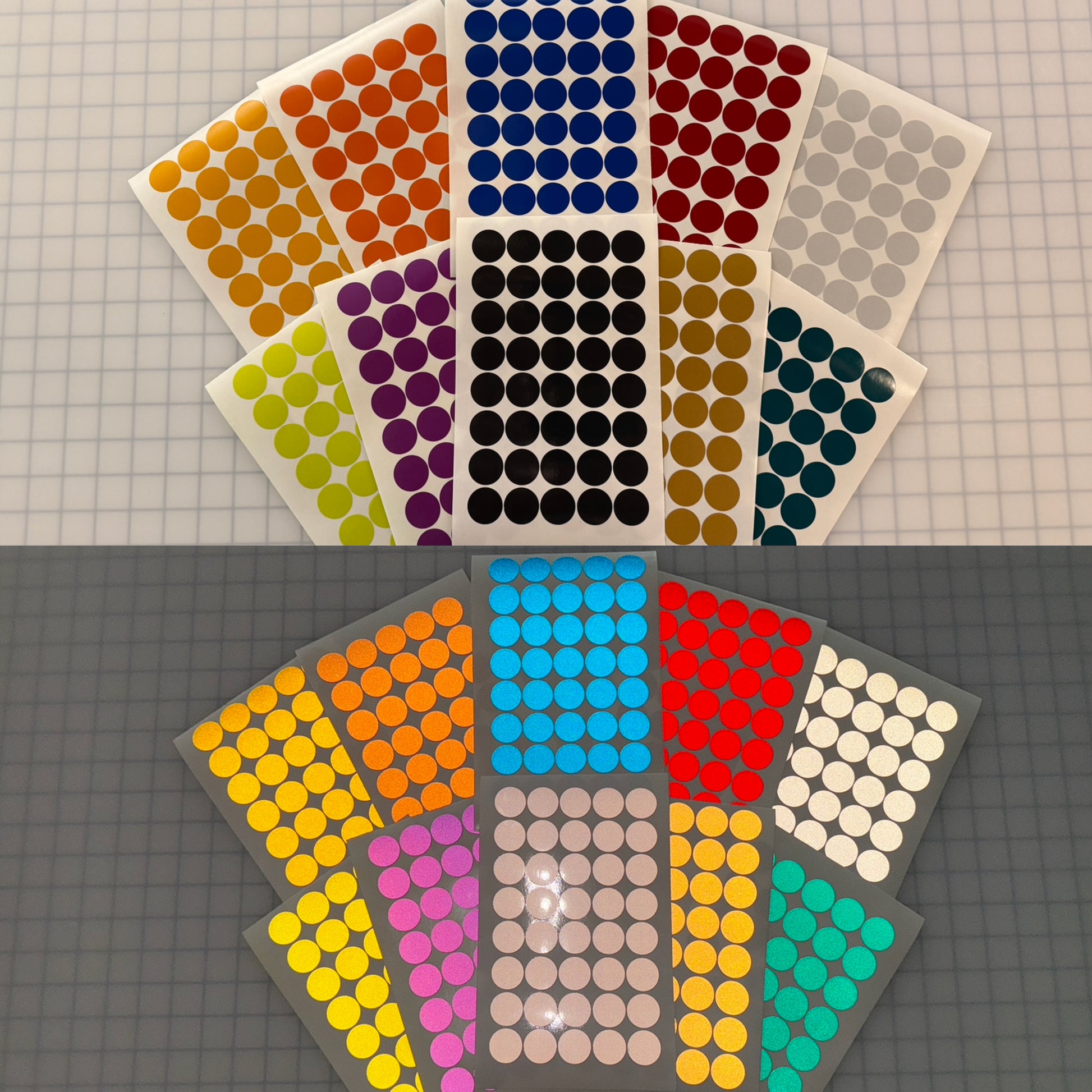 40 Reflective 1" ELG Dots (Circles) - Reflective Pro
