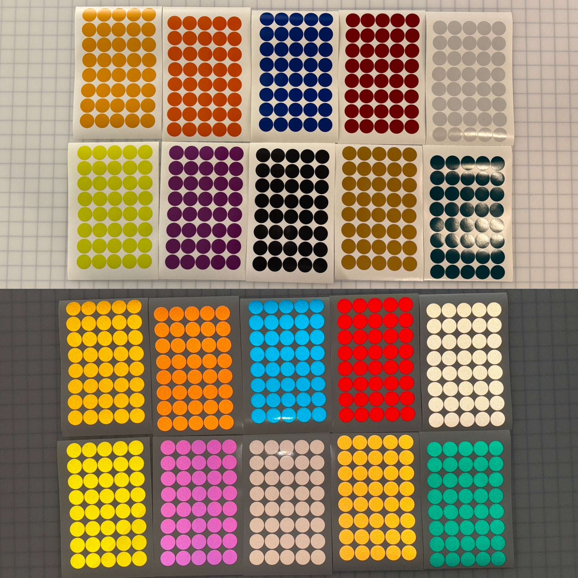 40 Reflective 1" ELG Dots (Circles) - Reflective Pro