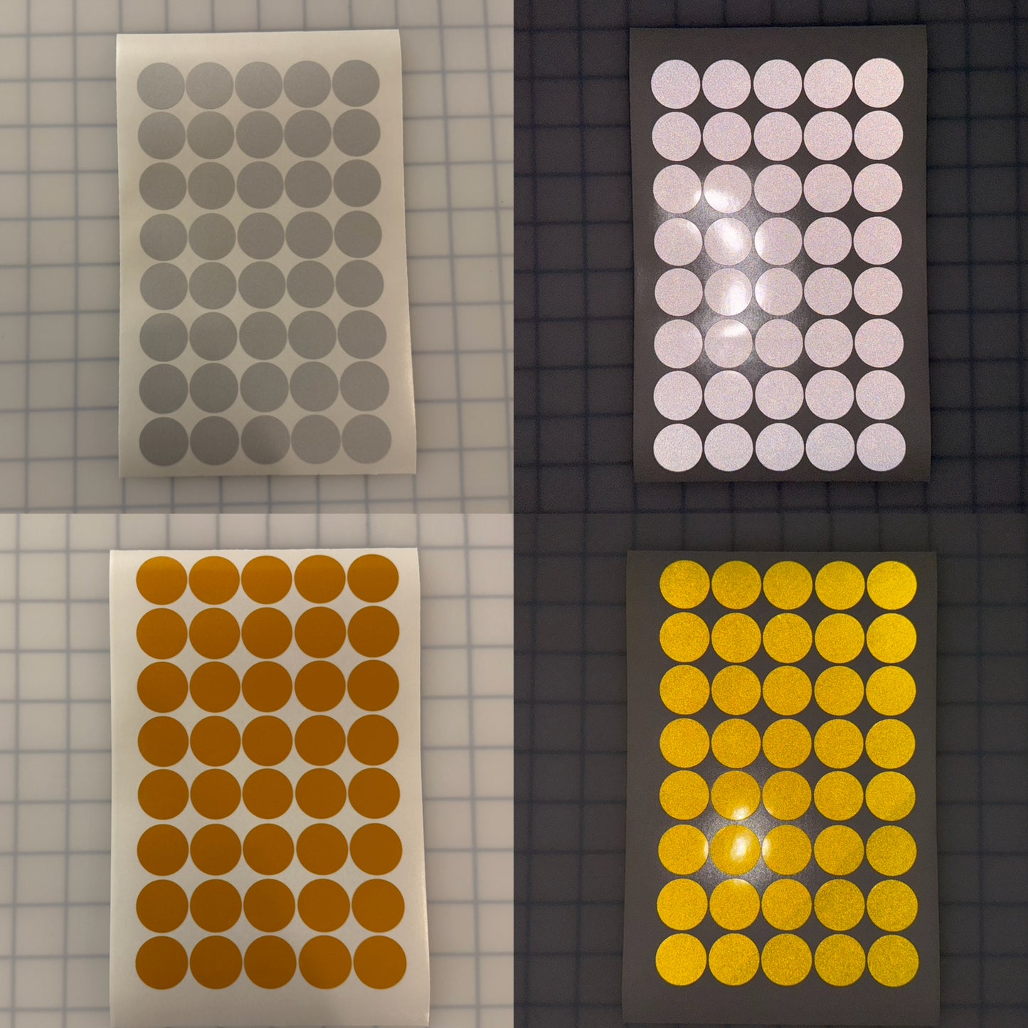 40 Reflective 1" ELG Dots (Circles) - Reflective Pro
