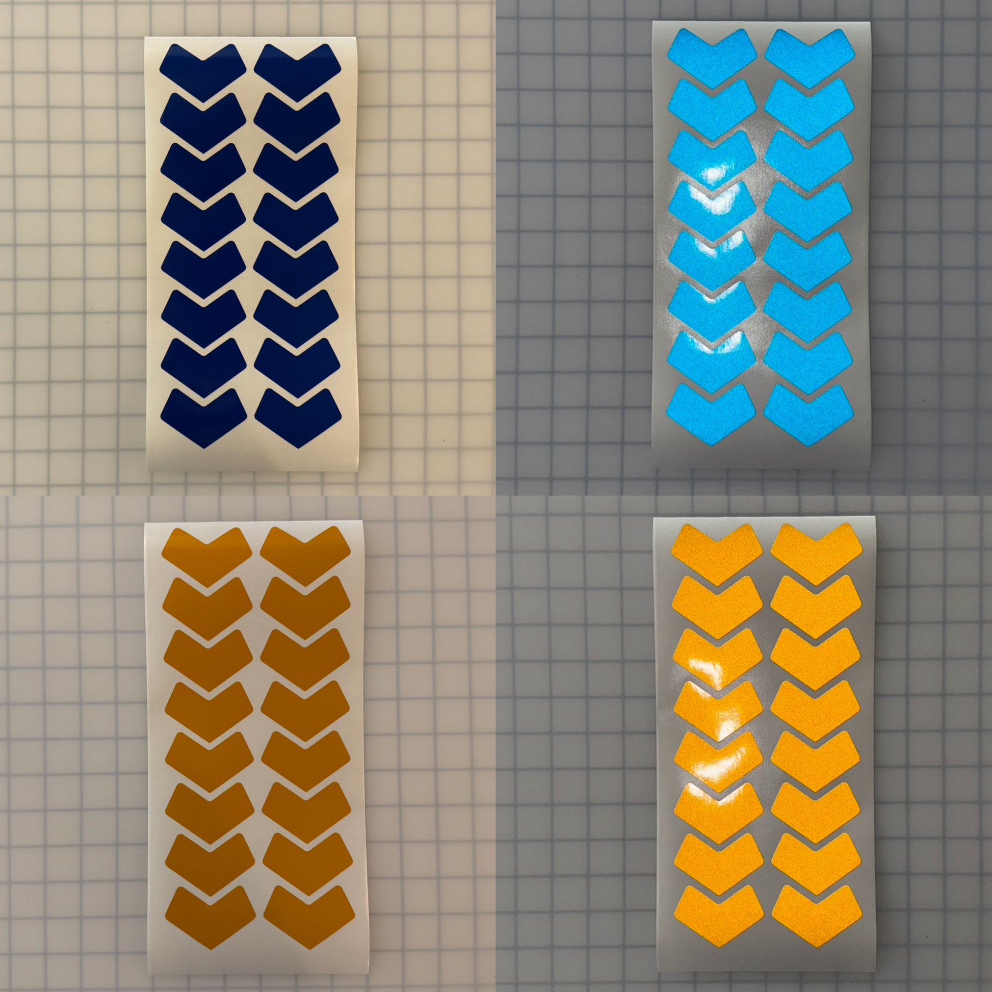 16 Reflective 2.5" x 1.7" ELG Chevrons - Reflective Pro
