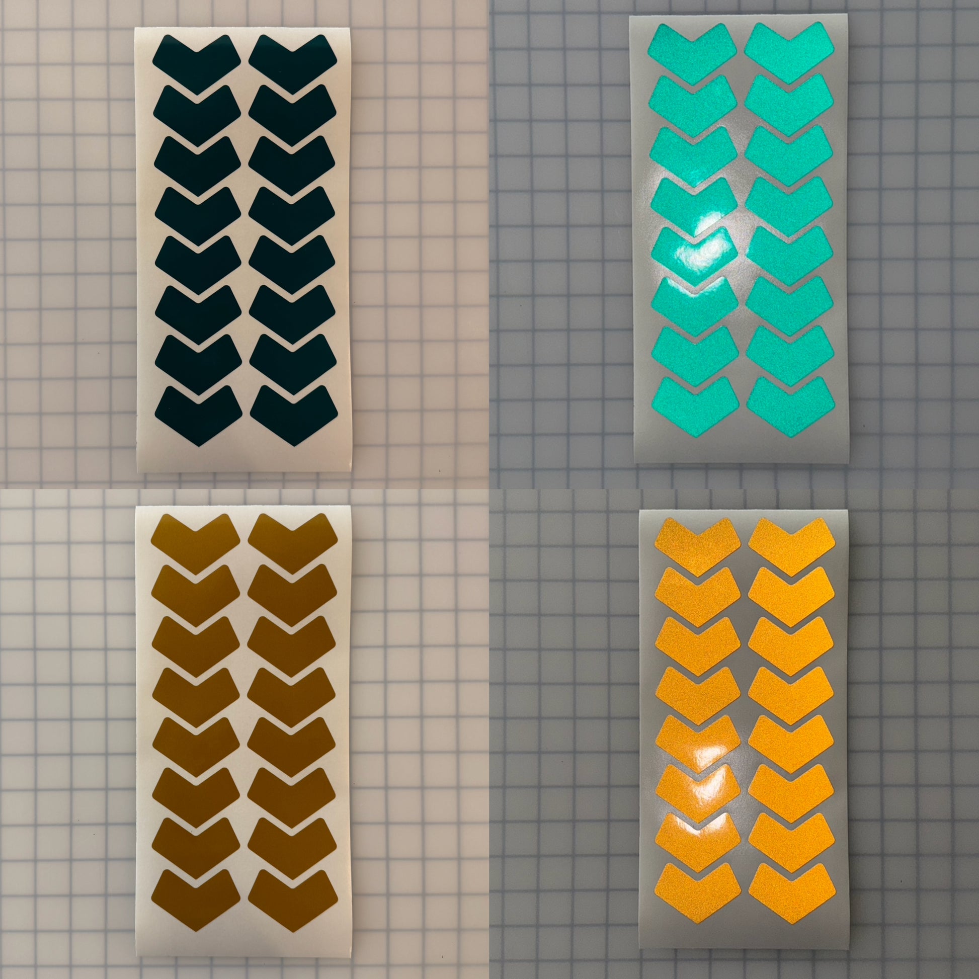 16 Reflective 2.5" x 1.7" ELG Chevrons - Reflective Pro