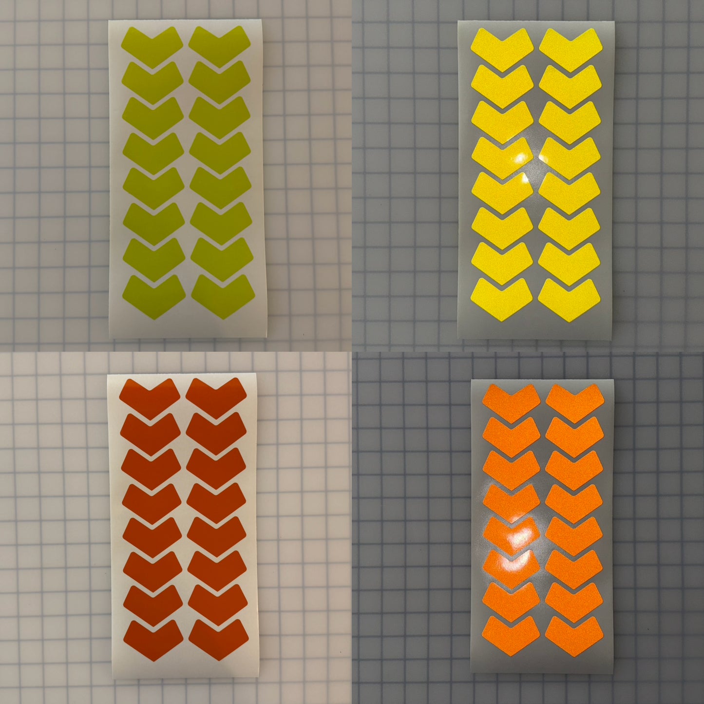 16 Reflective 2.5" x 1.7" ELG Chevrons - Reflective Pro