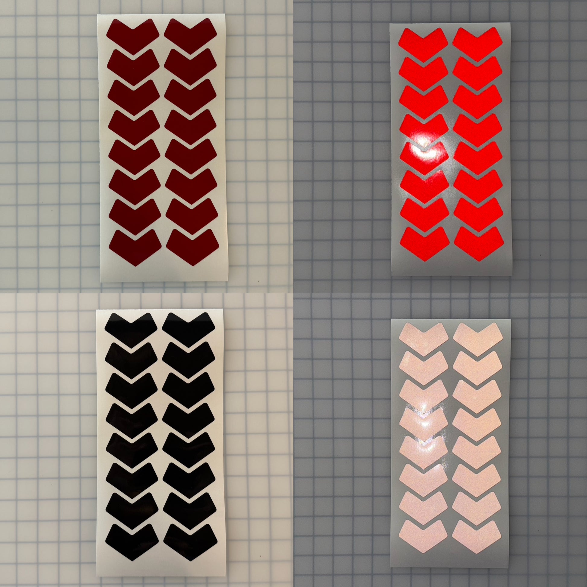 16 Reflective 2.5" x 1.7" ELG Chevrons - Reflective Pro