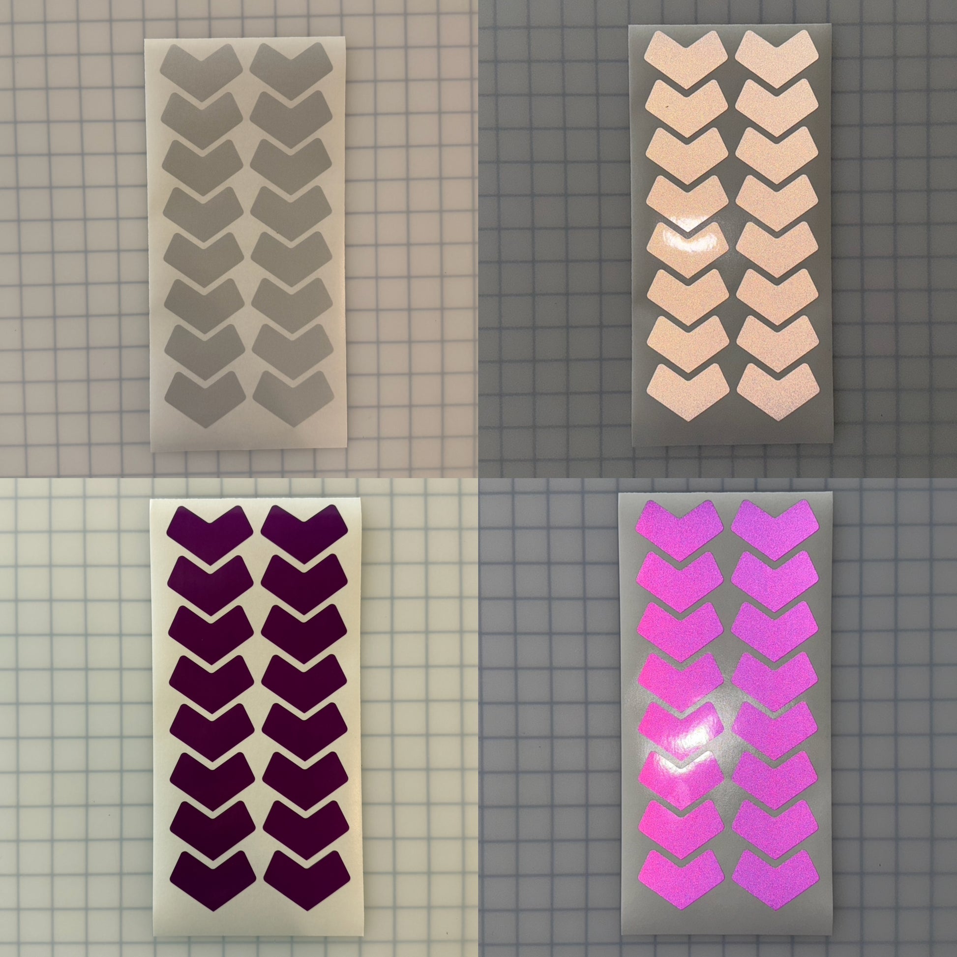 16 Reflective 2.5" x 1.7" ELG Chevrons - Reflective Pro
